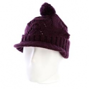 фото Шапка женская с помпоном Zoo York Lace Knit Cable Hat Potent Purple
