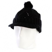 фото Шапка женская с помпоном Zoo York Lace Knit Cable Hat Black